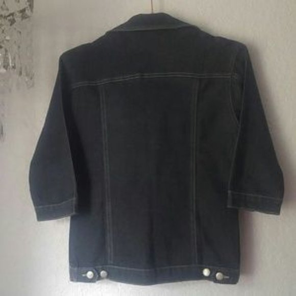 GAP Denim Jean Jacket with 3/4 Sleeves Front Button Closure - Picture 7 of 7
